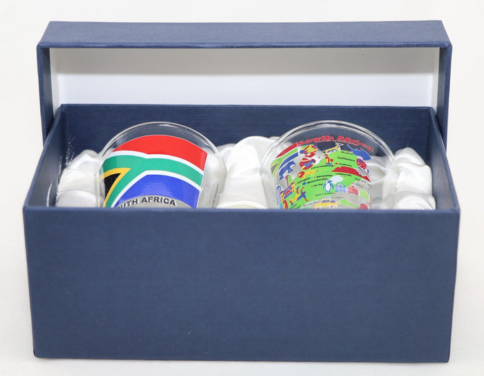 South Africa Souvenir Boxed Shot Glass Set (Set of 2)