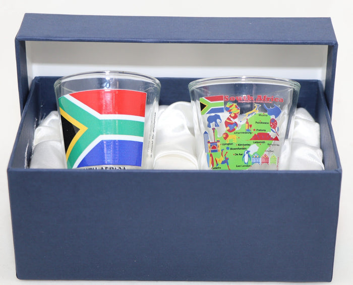 South Africa Souvenir Boxed Shot Glass Set (Set of 2)