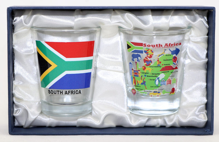 South Africa Souvenir Boxed Shot Glass Set (Set of 2)