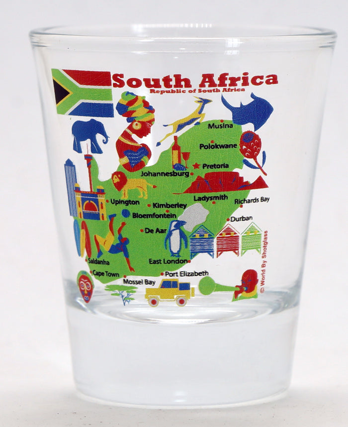 South Africa Souvenir Boxed Shot Glass Set (Set of 2)