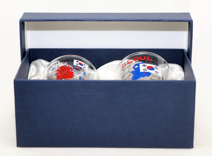 South Korea Seoul Souvenir Boxed Shot Glass Set (Set of 2)