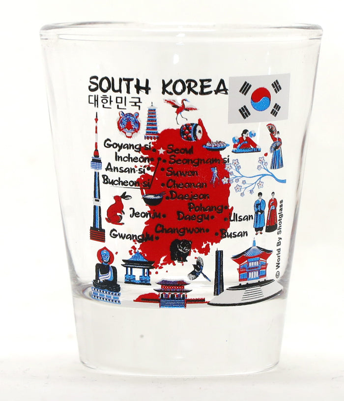 South Korea Seoul Souvenir Boxed Shot Glass Set (Set of 2)