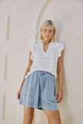 Sovana Frill Tank White