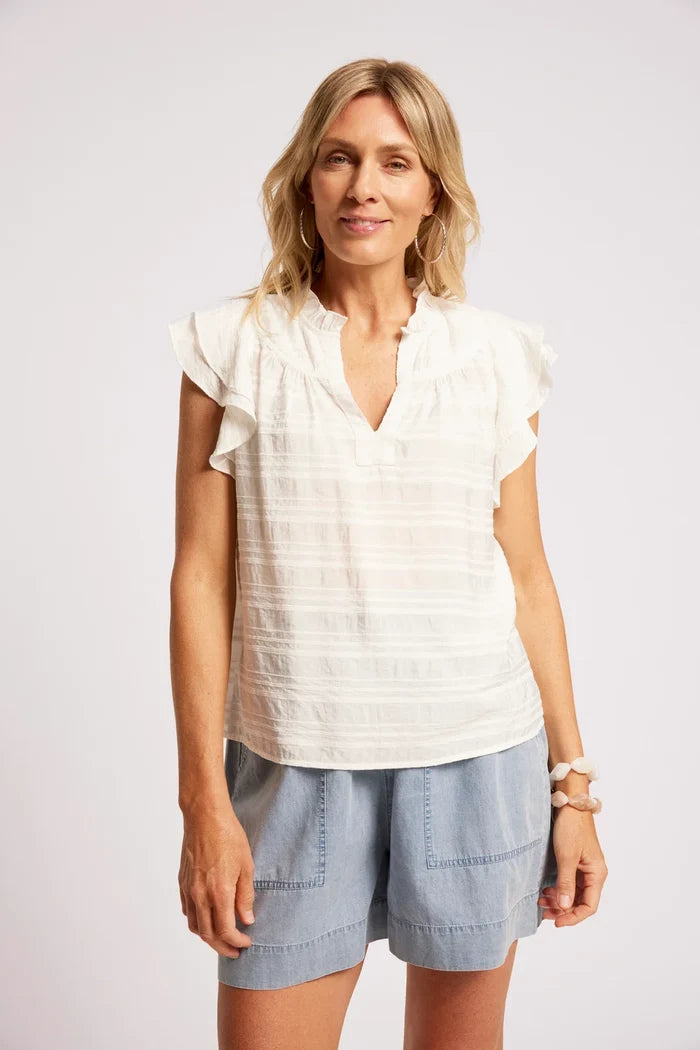 Sovana Frill Tank White