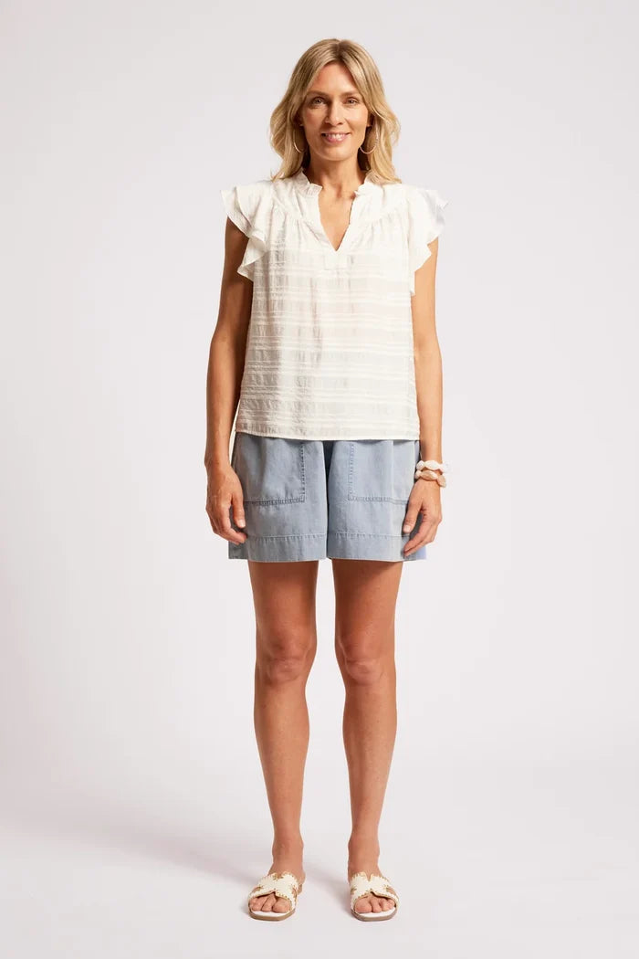 Sovana Frill Tank White
