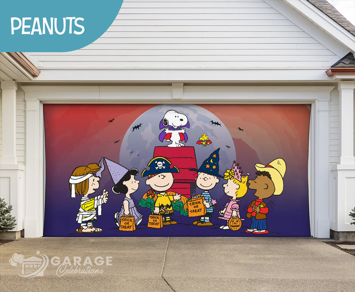 Spooky Crew | 2-Car Peanuts® Garage Door Cover