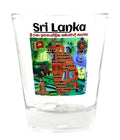 Sri Lanka Map and Attractions Collage Shot Glass