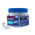 Standard Cat5e UTP RJ45 Modular Plugs, Blue Tint - 100pcs/Jar | S45-1000