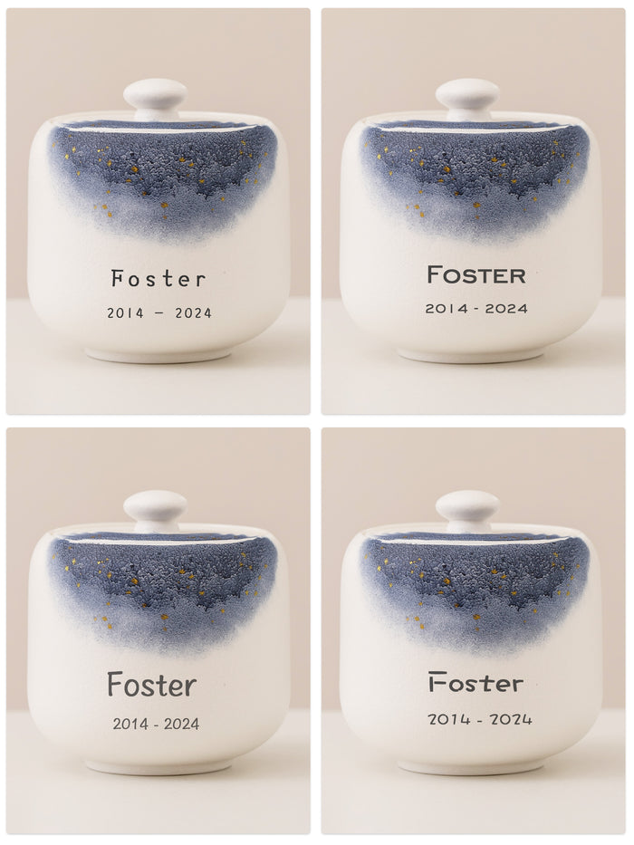 Starry Cat Ceramic Pet Urn