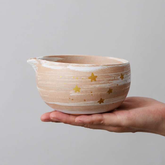 Starry Ceramic Matcha Set with Bowl and Chasen Holder