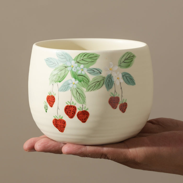 Strawberry Ceramic Matcha Set with Bowl and Chasen Holder