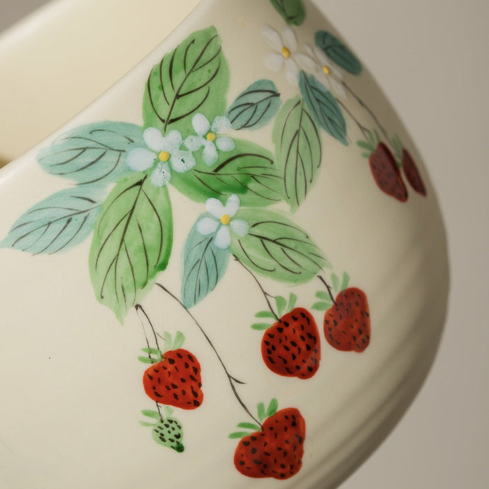 Strawberry Ceramic Matcha Set with Bowl and Chasen Holder