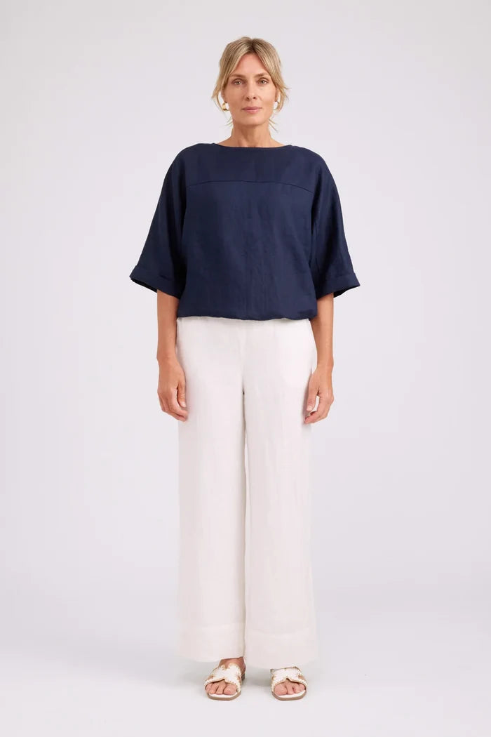 Studio Button Top/Jacket  Navy