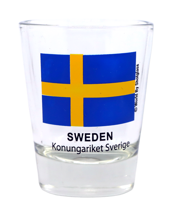 Sweden Souvenir Boxed Shot Glass Set (Set of 2)