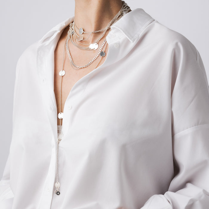 Sylvsmidja Necklace Abstract Long Silver 560117