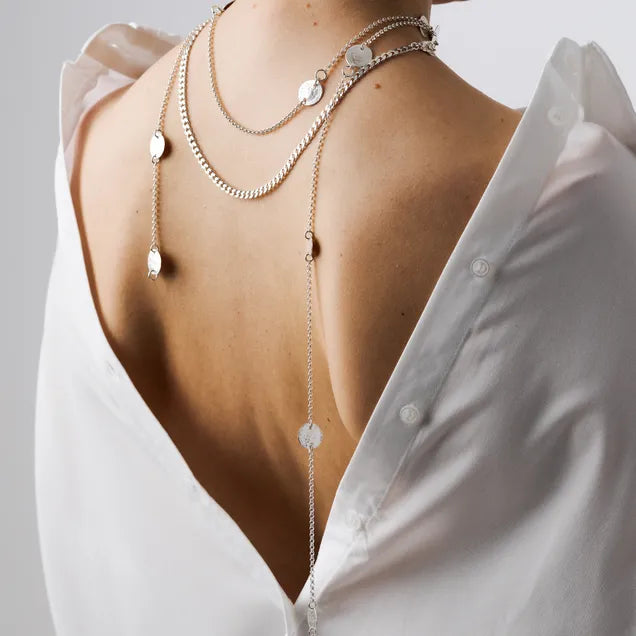 Sylvsmidja Necklace Abstract Long Silver 560117
