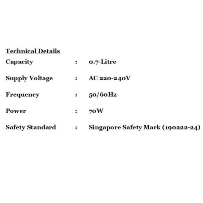 Takahi 1881 0.7L Electric Crockery Pot