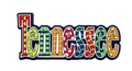 Tennessee Festive Multicolor Letters Fridge Souvenir Magnet