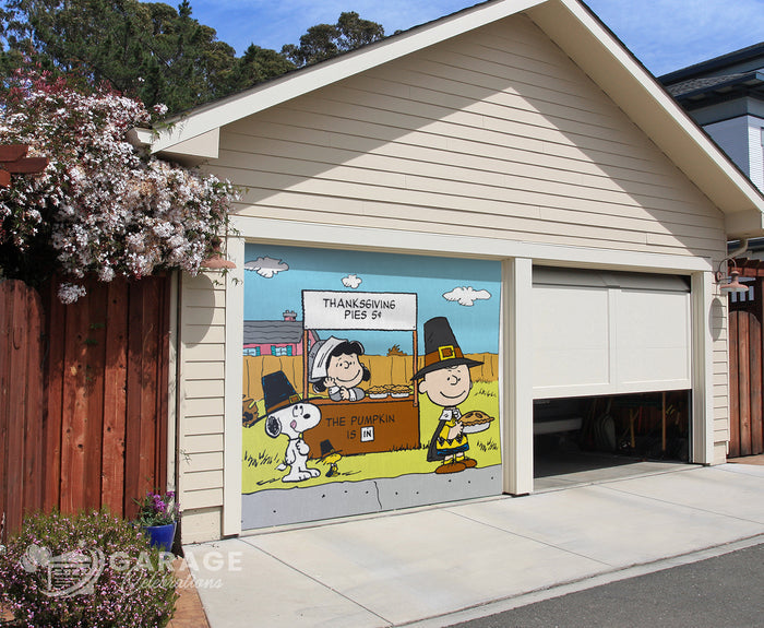 Thanksgiving Pies | 1-Car Peanuts® Garage Door Cover