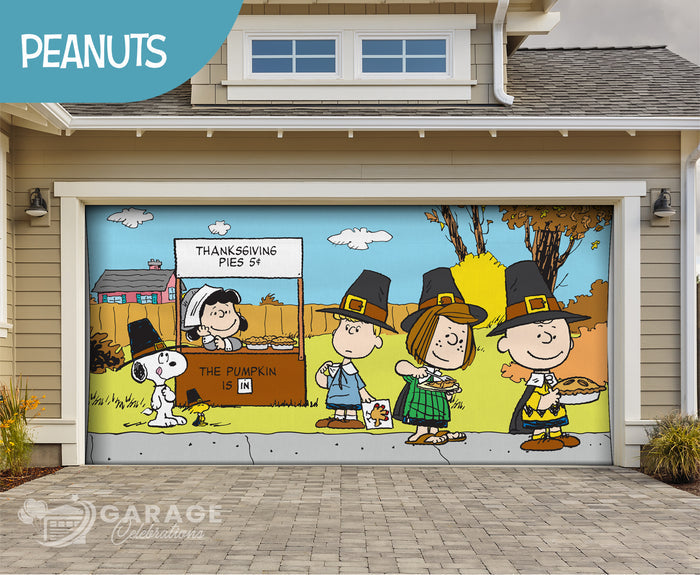 Thanksgiving Pies | 2-Car Peanuts® Garage Door Cover