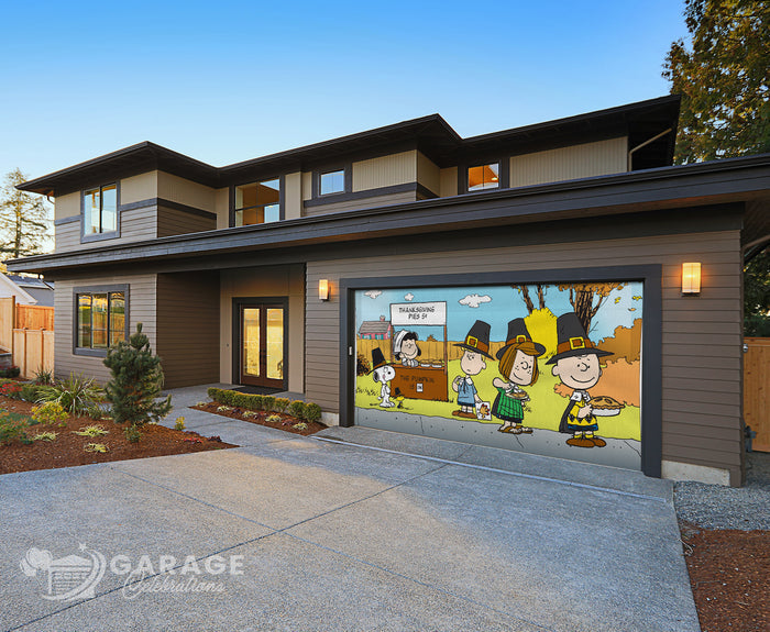 Thanksgiving Pies | 2-Car Peanuts® Garage Door Cover