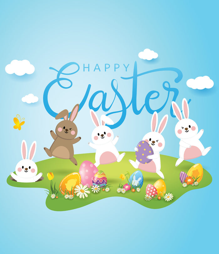 The Easter Bunny Hop! | 1-Car Garage Door Cover