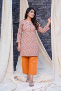 Thread Game - Timeless - Beige Hand Blocked Natural Cotton Kurta