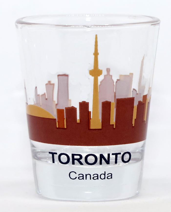 Toronto Canada Sunset Skyline Shot Glass