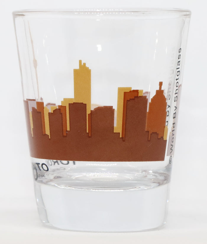 Toronto Canada Sunset Skyline Shot Glass