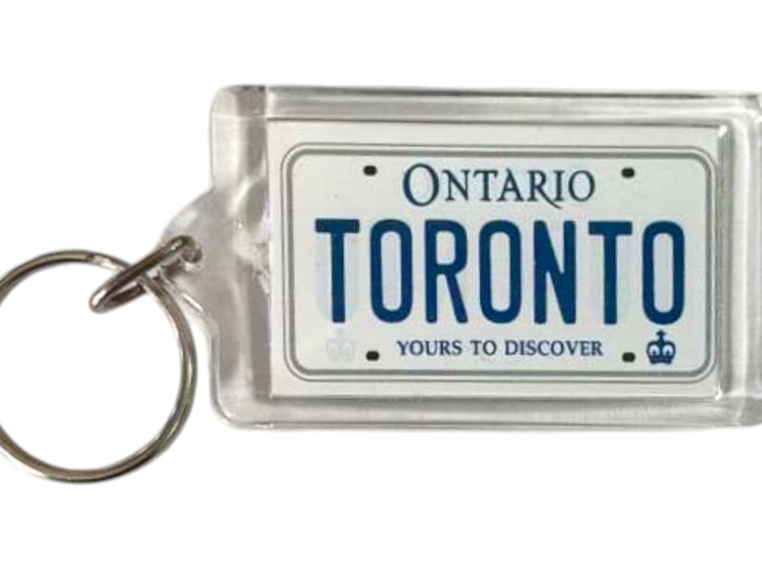 Toronto Ontario Canada License Plate Acrylic Rectangular Souvenir Keychain 2.5" X 1.5"
