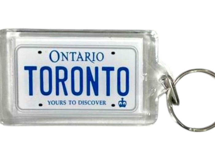 Toronto Ontario Canada License Plate Acrylic Rectangular Souvenir Keychain 2.5" X 1.5"