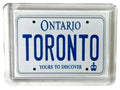 Toronto Ontario Canada License Plate Acrylic Small Fridge Collector's Souvenir Magnet 2.35" X 1.75"