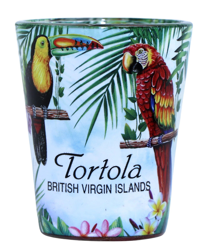 Tortola British Virgin Islands Parrot In and Out Shot Glass