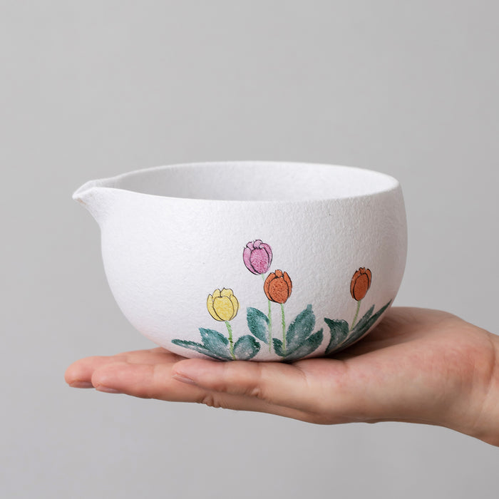 Tulip Ceramic Matcha Set with Bowl and Chasen Holder