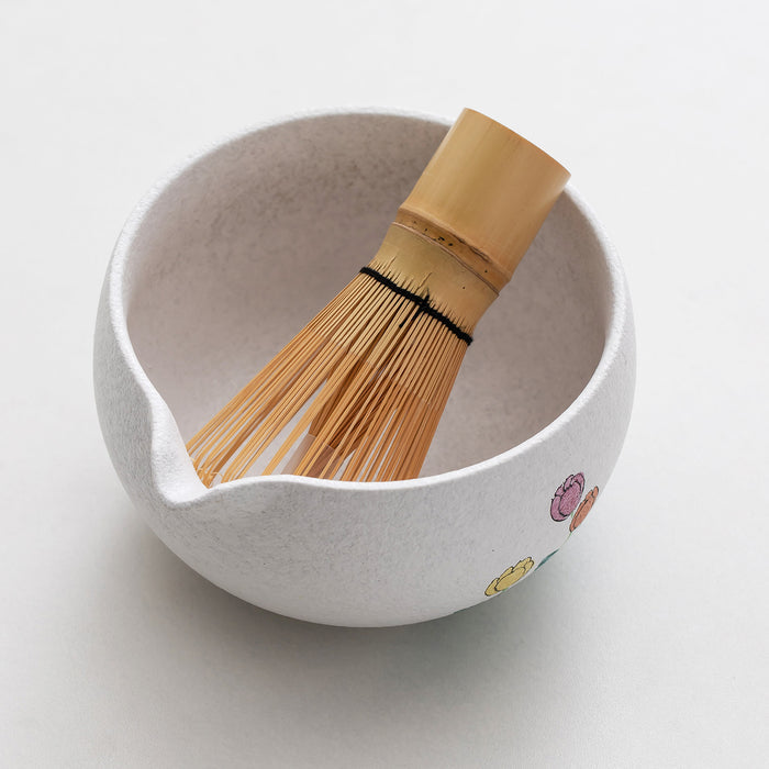 Tulip Ceramic Matcha Set with Bowl and Chasen Holder