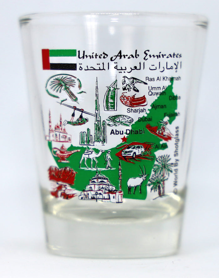 United Arab Emirates Dubai Souvenir Boxed Shot Glass Set (Set of 2)