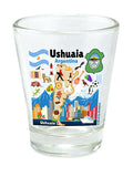Ushuaia Argentina Map and Attractions Collage Shot Glass