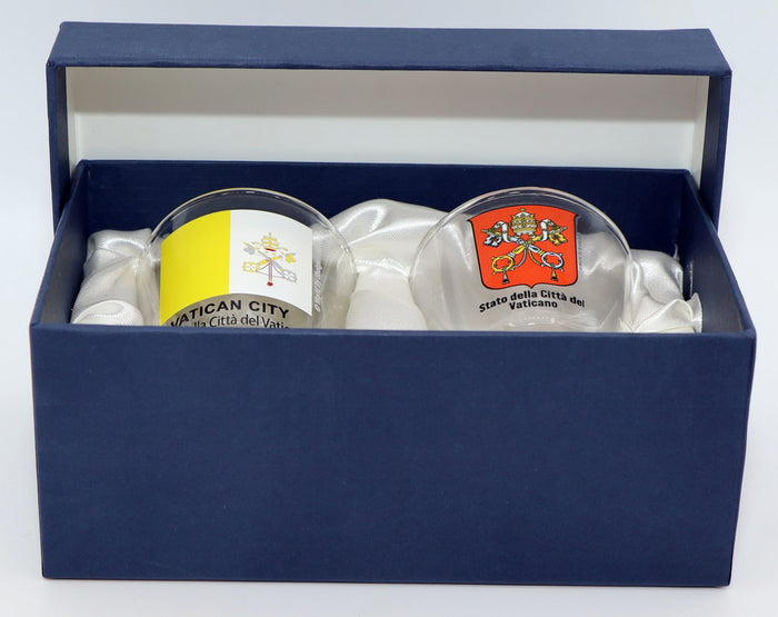 Vatican City Souvenir Boxed Shot Glass Set (Set of 2)
