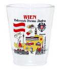 Vienna (Wien) Austria Landmarks and Icons Collage Shot Glass