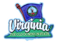 Virginia State Map-Flag Fridge Collectible Souvenir Magnet