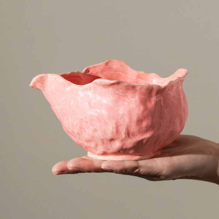 Watermelon Pink Ceramic Matcha Set with Bowl and Chasen Holder