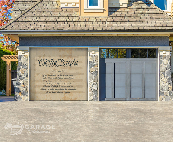 "We The People" | 1-Car Garage Door Cover