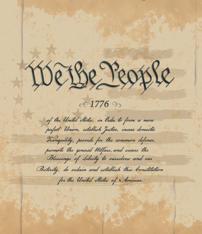 "We The People" | 1-Car Garage Door Cover