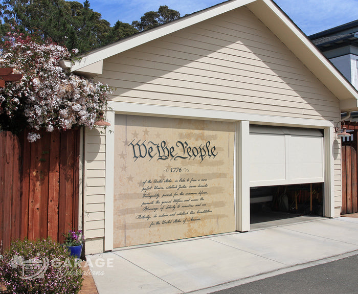 "We The People" | 1-Car Garage Door Cover