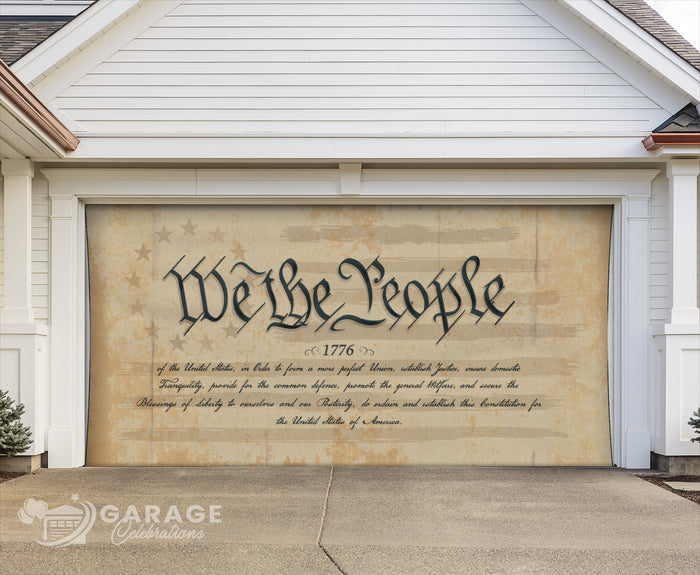"We The People" | 2-Car Garage Door Cover