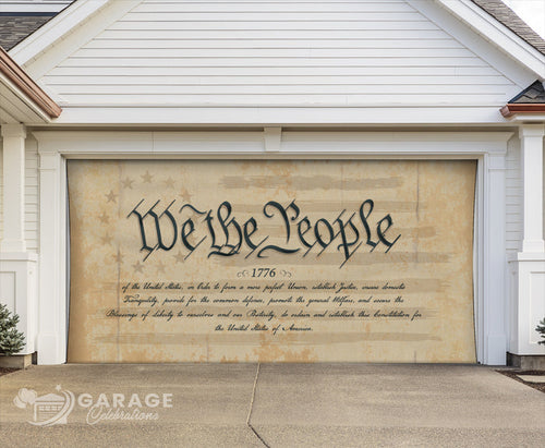 "We The People" | 2-Car Garage Door Cover
