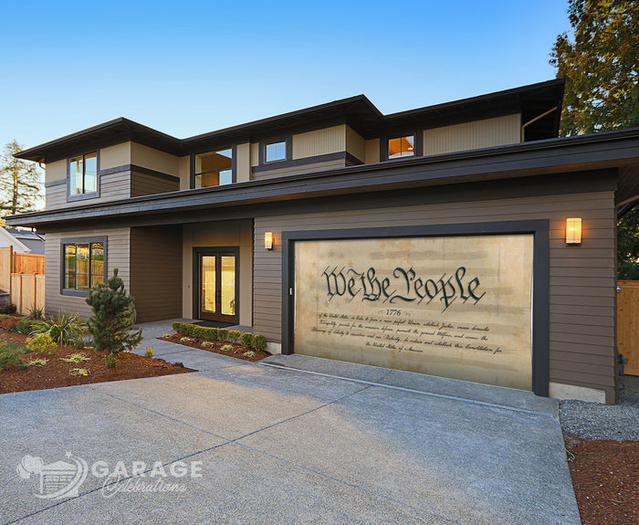 "We The People" | 2-Car Garage Door Cover