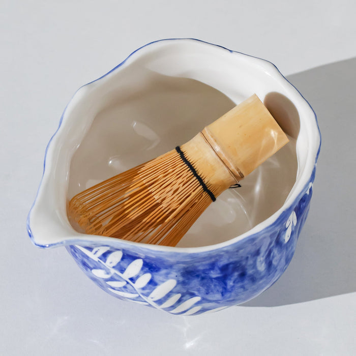 Willow Ceramic Matcha Set with Bowl and Chasen Holder