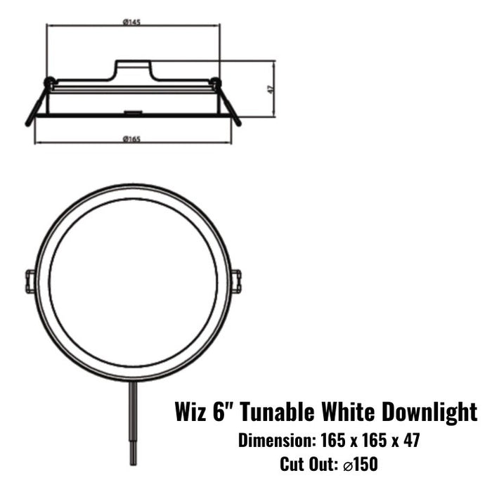 WiZ 5" 12.5W /6" 17W Tunable White Smart Downlight