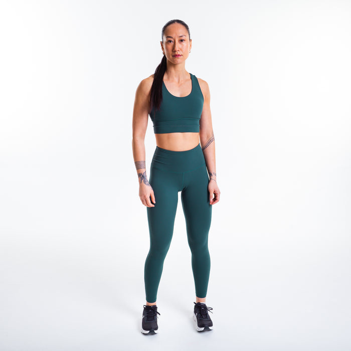 Women's Forest Green Training Leggings